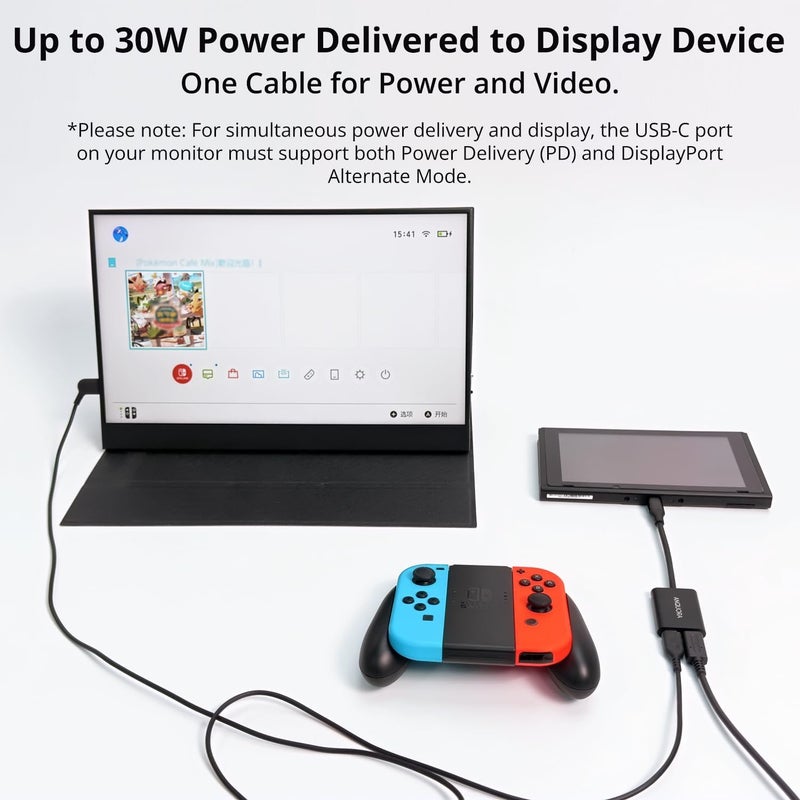 ANQUORA Store AR Glasses Adapter, USB C to AR Glasses 4K@60Hz and Charging Up to 100W PD, Plug and Play, Compatible with Switch 1,Steam Deck, ROG Ally and More, Supports Rokid/XREAL/Viture AR Glasses - Image 5